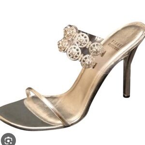 Sz 8 Stuart Weitzman Dreamgirl Metallic Gold Sandals